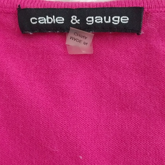 Cable & Gauge HOT Pink Tank Top EUC - Picture 3 of 4